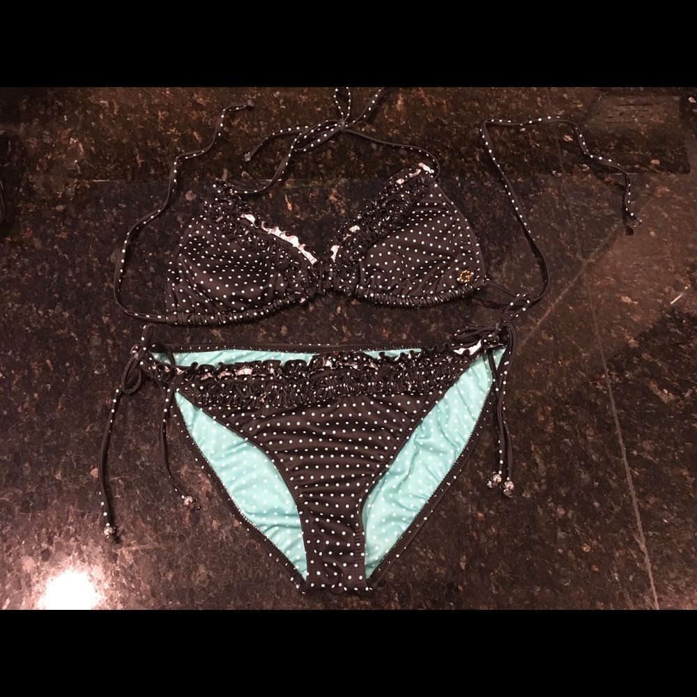 Guess polka dot string bikini